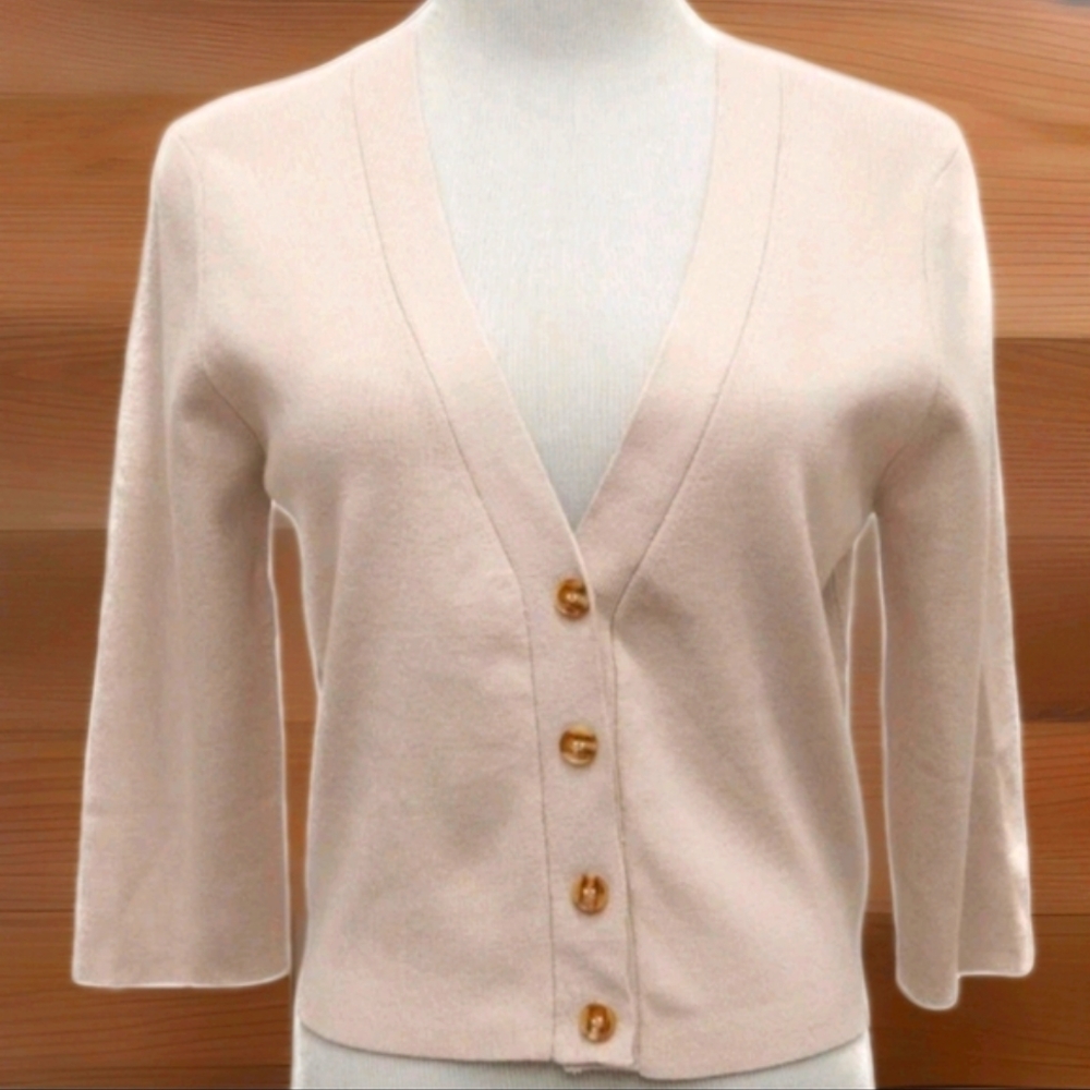 Elegant Cream Cardigan Sweater